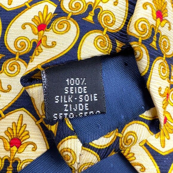 Tutto Matto 100% Silk Dress Tie Made in‎ Italy Bold Geographic Print 58" 3.75" - Picture 7 of 11